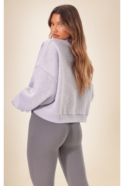 Величезний світшот у формі коробки Grey Marl