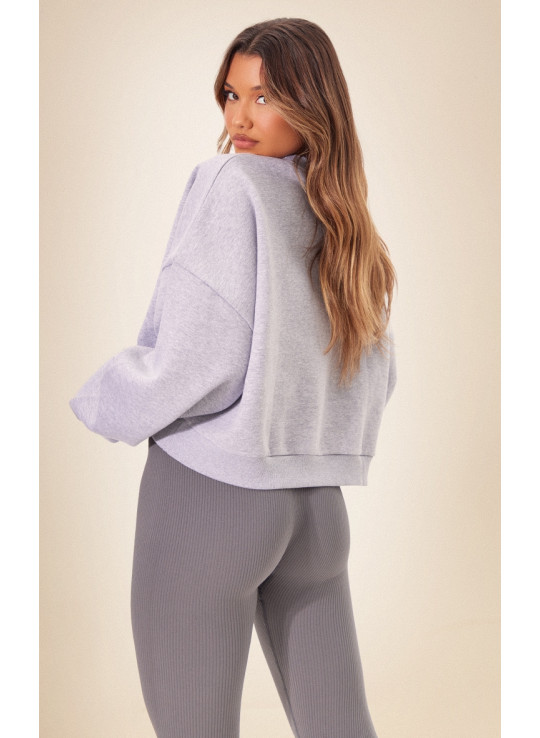 Величезний світшот у формі коробки Grey Marl