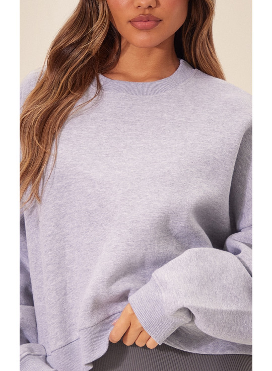 Величезний світшот у формі коробки Grey Marl