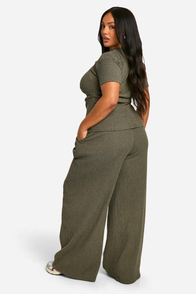 ПЛЮСНІ БРЮКИ НА ТАЛІЇ З ТЕКСТУРОЮ