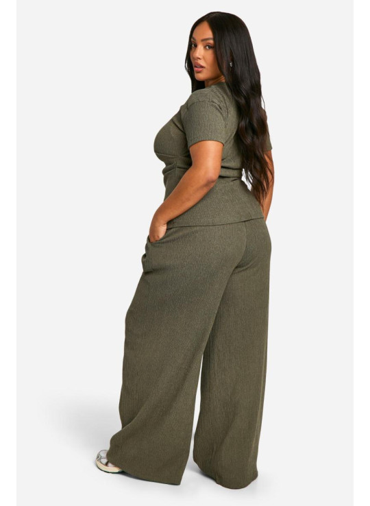 ПЛЮСНІ БРЮКИ НА ТАЛІЇ З ТЕКСТУРОЮ