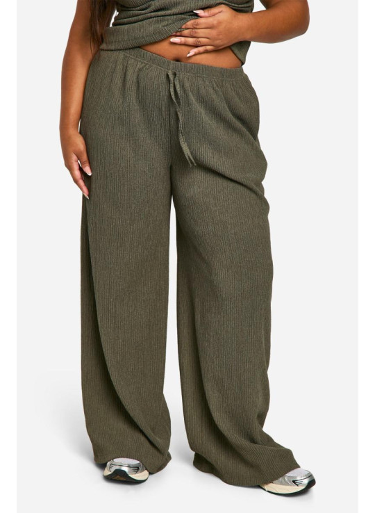 ПЛЮСНІ БРЮКИ НА ТАЛІЇ З ТЕКСТУРОЮ