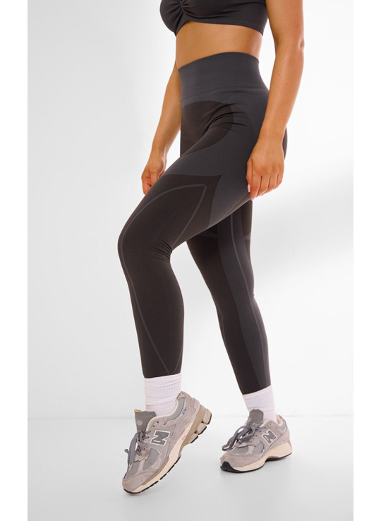 Безшовні легінси з високою талією та рюшами PLT SPORT