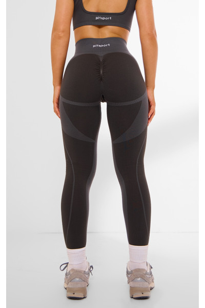 Безшовні легінси з високою талією та рюшами PLT SPORT