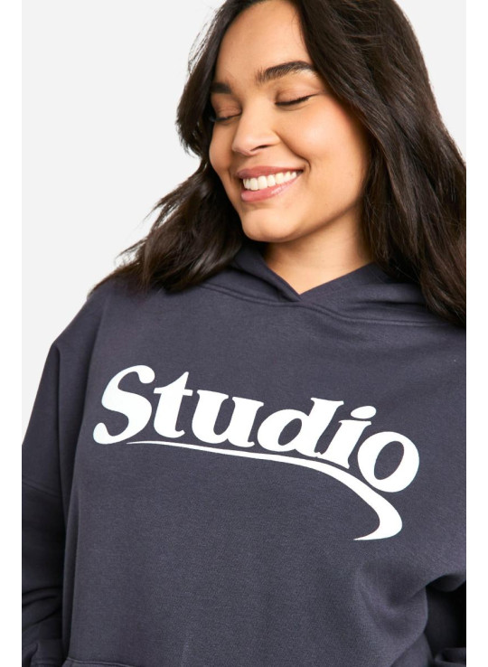 Худі великого розміру Plus Studio Slogan