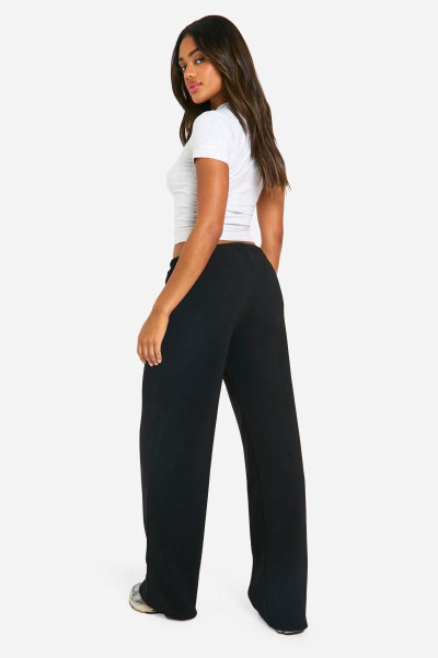 Широкі брюки на талії зі шнурками в рубчик