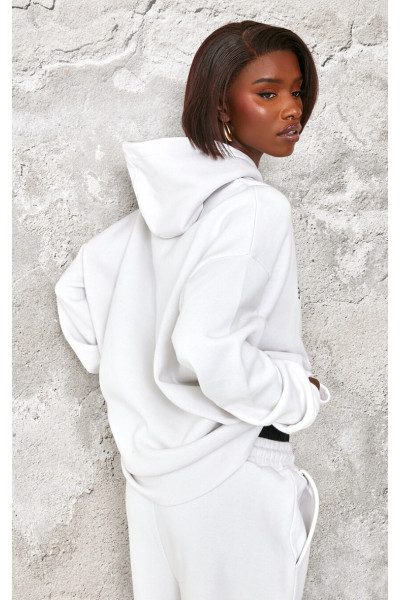 Високий білий спортивний класичний вишиваний балахон