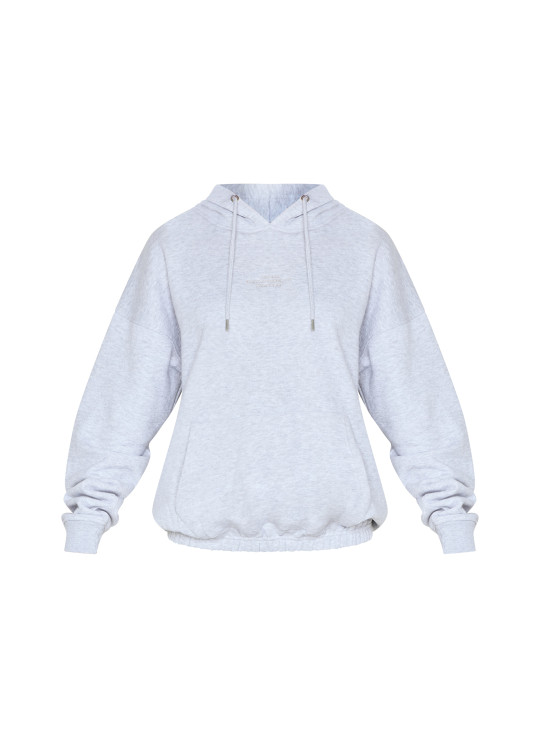 Толстовка великого розміру з попелясто-сірим надписом