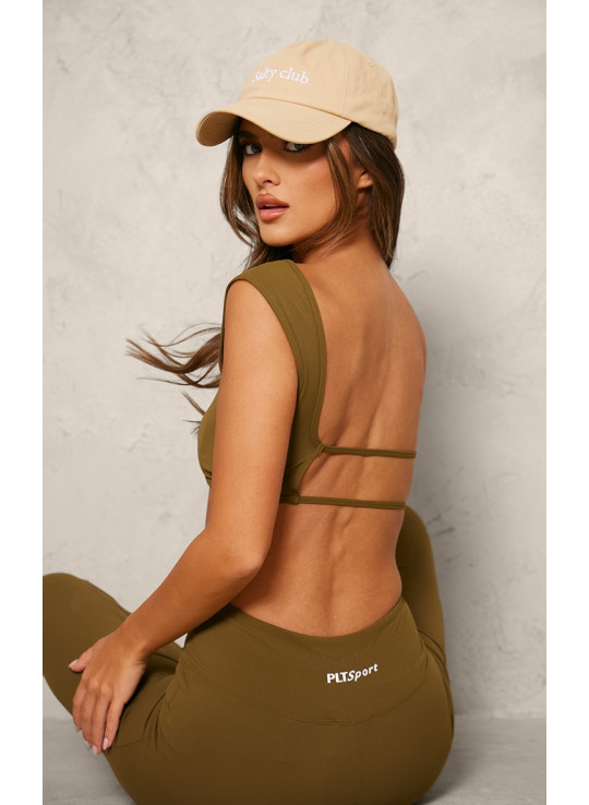 Кльоші для йоги з високою талією PLT SPORT Moss Green Sculpt