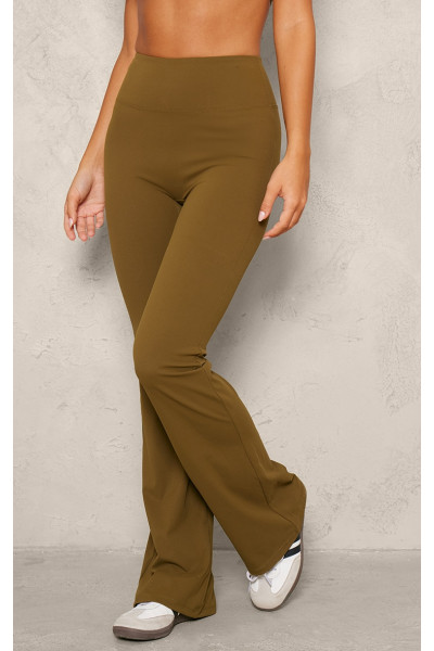 Кльоші для йоги з високою талією PLT SPORT Moss Green Sculpt