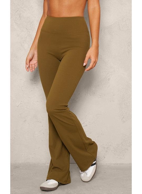 Кльоші для йоги з високою талією PLT SPORT Moss Green Sculpt