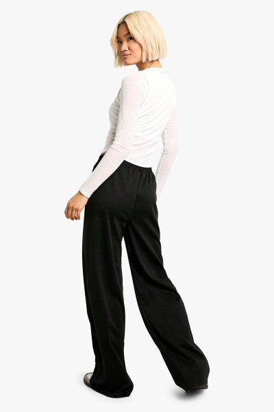 Широкі брюки з понте з перехрестом