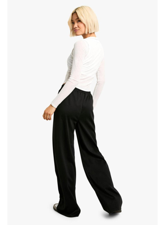 Широкі брюки з понте з перехрестом