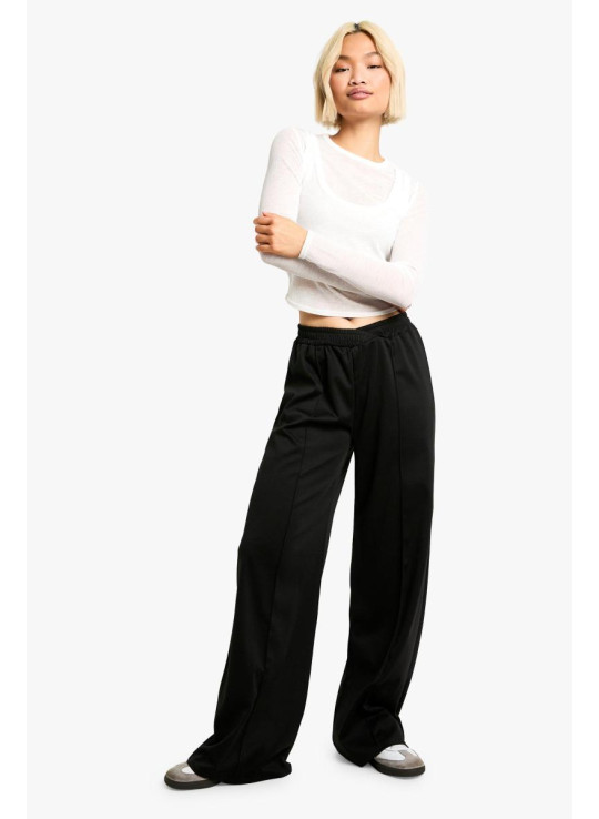 Широкі брюки з понте з перехрестом