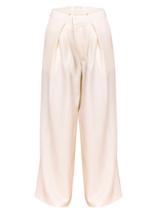Маленькі кремові штани з широкими ногами