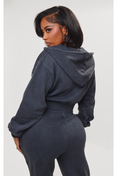 PrettyLittlething Form Mesked Marcoal Cargo Обрізаний толстовка