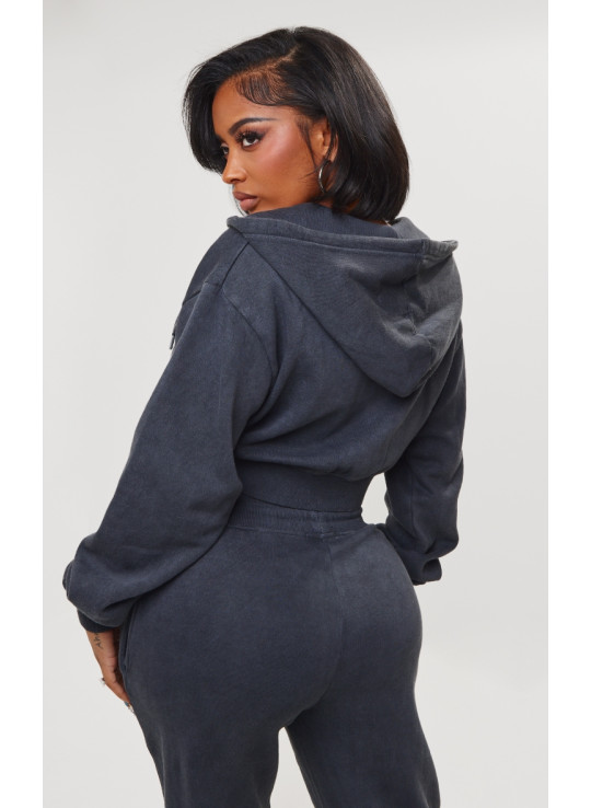 PrettyLittlething Form Mesked Marcoal Cargo Обрізаний толстовка