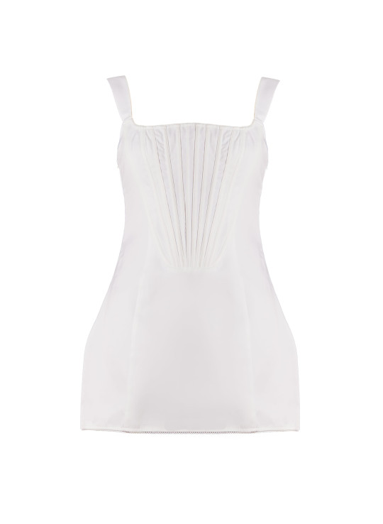 Преміум -білоплатка квадратна шия мереживо спинка корсета