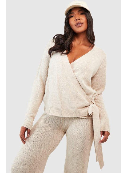 Додатковий бічний джемпер із зав’язкою та штани в поєднанні