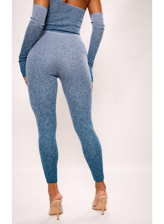 В'язані вирізані легінси Teal Marl