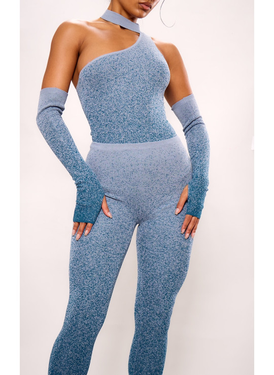 В'язані вирізані легінси Teal Marl