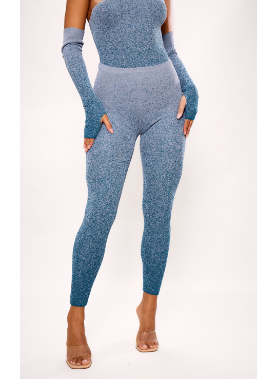 В'язані вирізані легінси Teal Marl