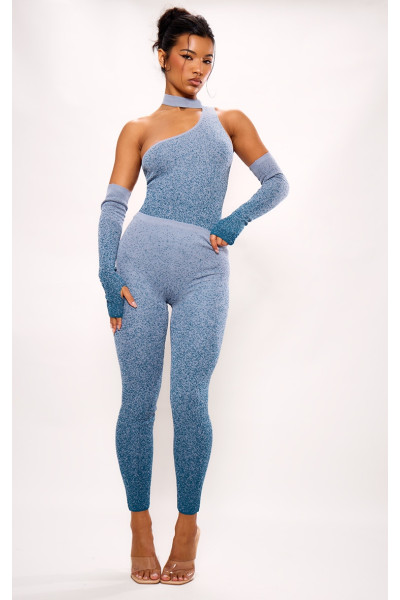 В'язані вирізані легінси Teal Marl