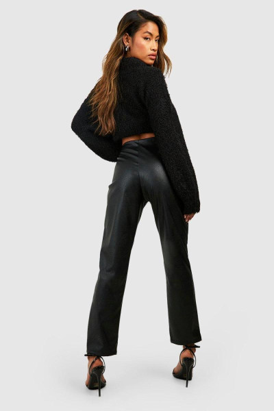 Шкіряні вузькі брюки