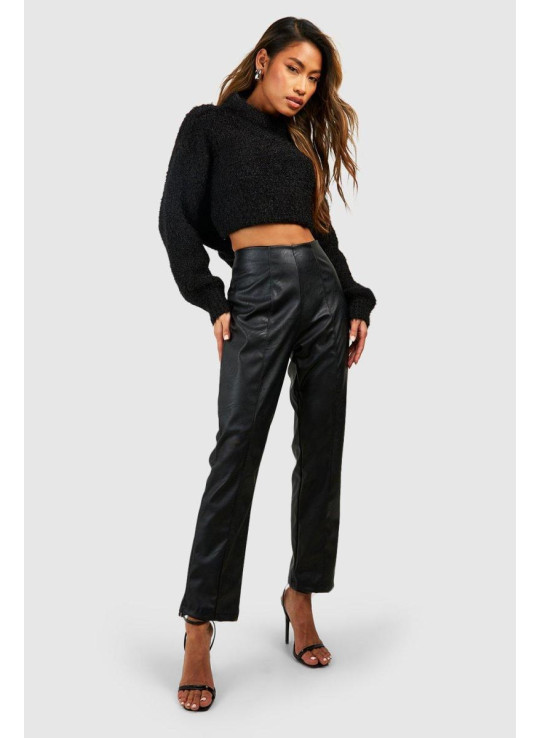 Шкіряні вузькі брюки