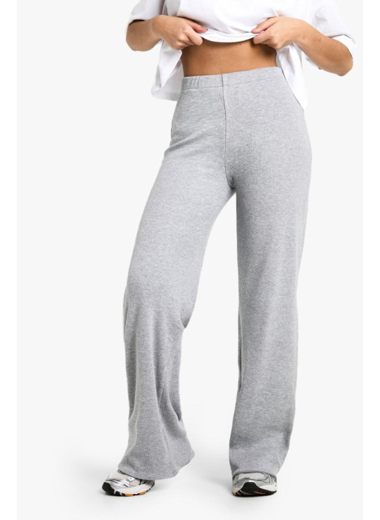 Двошарові модальні широкі брюки в рубчик