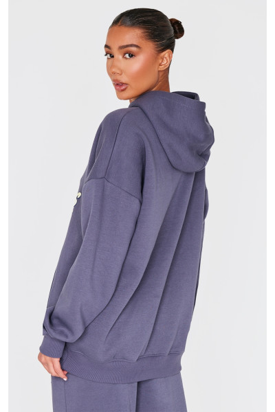 Військово -темно -прем'єр -пружини друку негабаритна толстовка