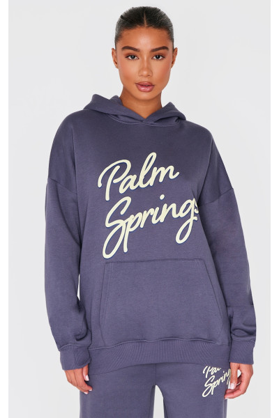 Військово -темно -прем'єр -пружини друку негабаритна толстовка