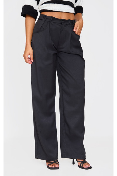 Прямі брюки з чорним плетеним поясом