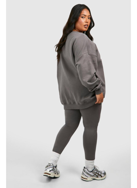 Плюс спортивний костюм Dsgn Studio Slogan Legging