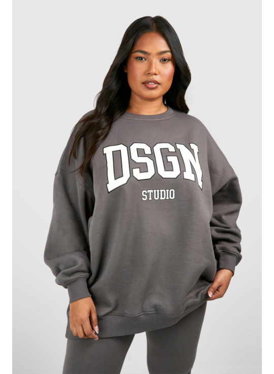 Плюс спортивний костюм Dsgn Studio Slogan Legging
