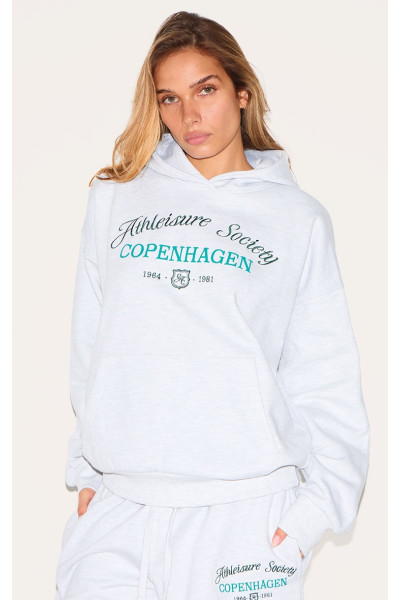 Еш -сірий преміум нью -йоркський вишиваний балахон