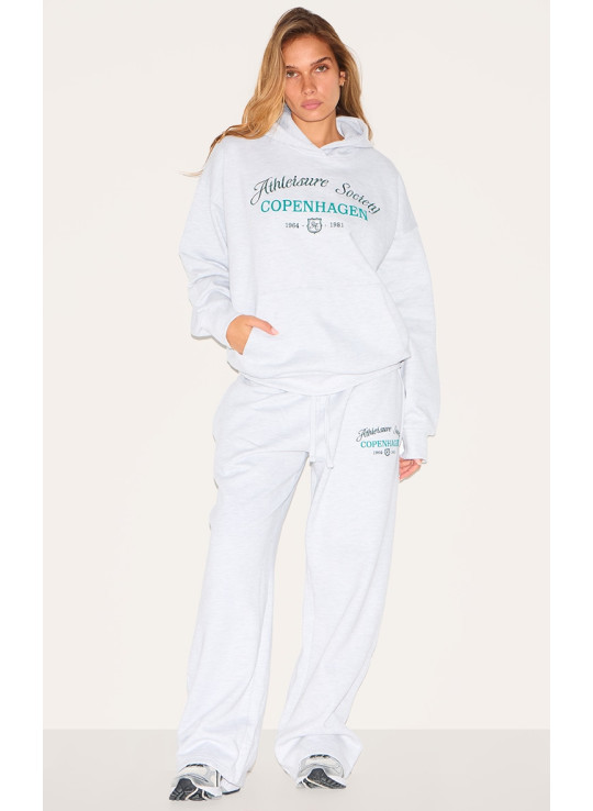 Еш -сірий преміум нью -йоркський вишиваний балахон