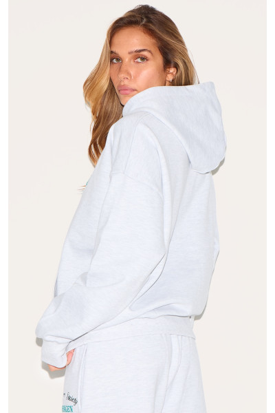 Еш -сірий преміум нью -йоркський вишиваний балахон