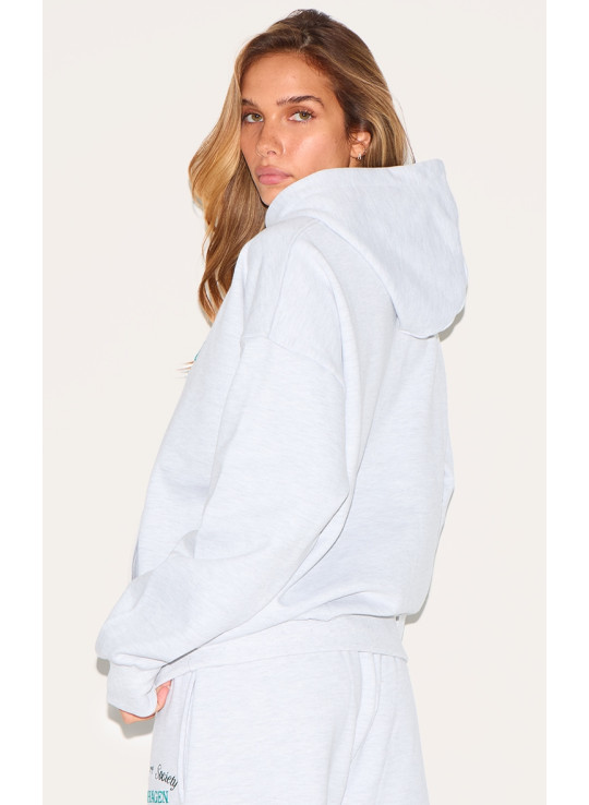 Еш -сірий преміум нью -йоркський вишиваний балахон