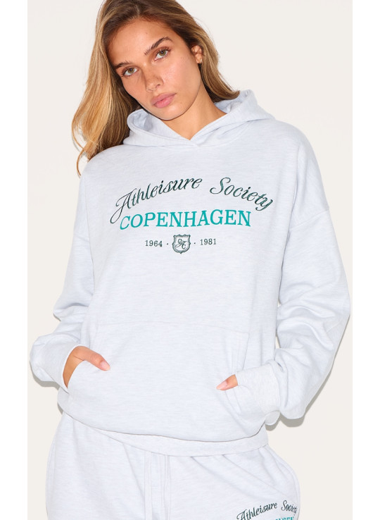 Еш -сірий преміум нью -йоркський вишиваний балахон