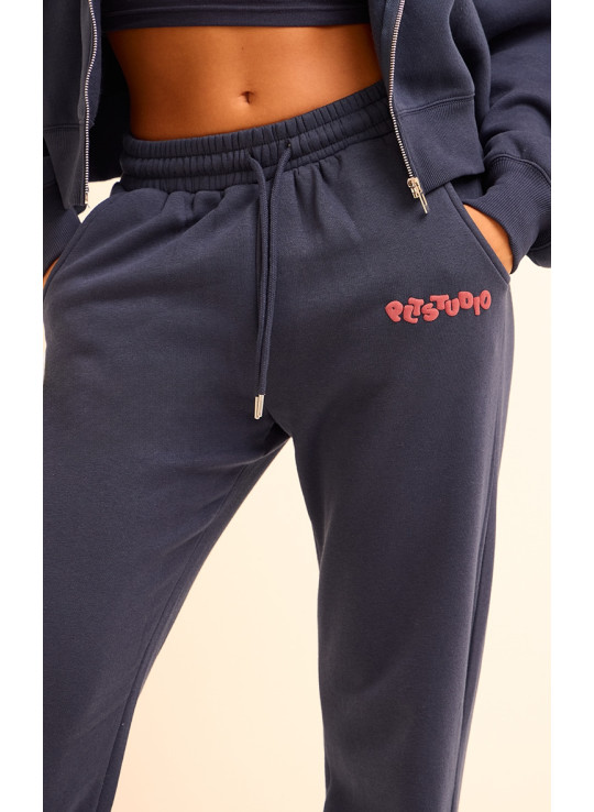 Опівночі синій PLT Studio Archive Puff Print Driftring манжетний пробіжок