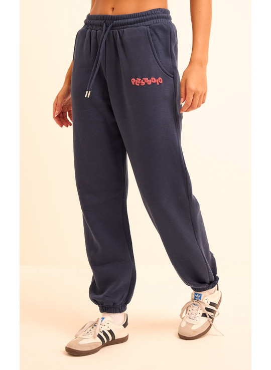 Опівночі синій PLT Studio Archive Puff Print Driftring манжетний пробіжок