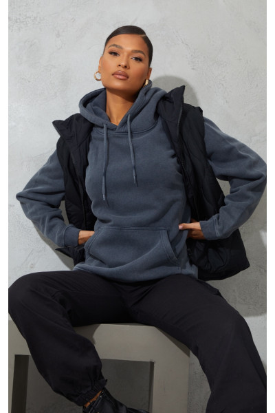 Випрана толстовка з вугільним кольором