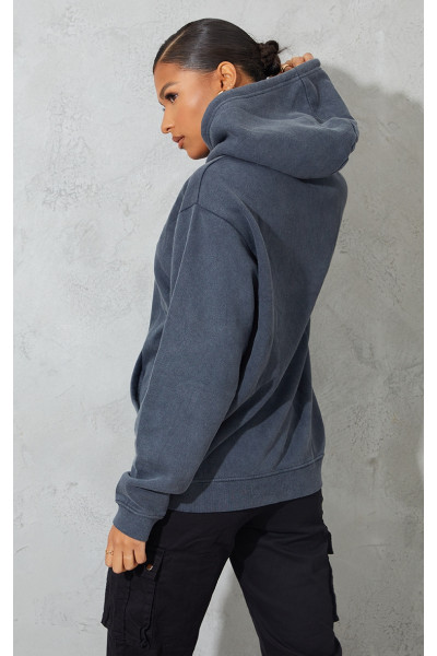 Випрана толстовка з вугільним кольором