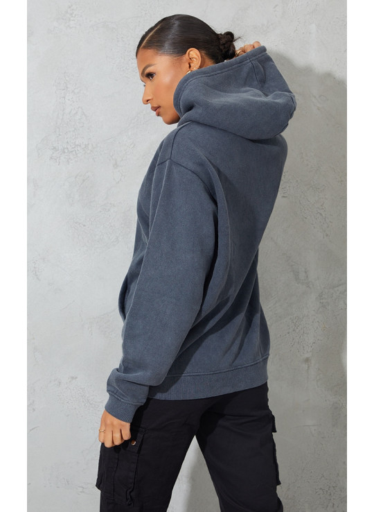 Випрана толстовка з вугільним кольором