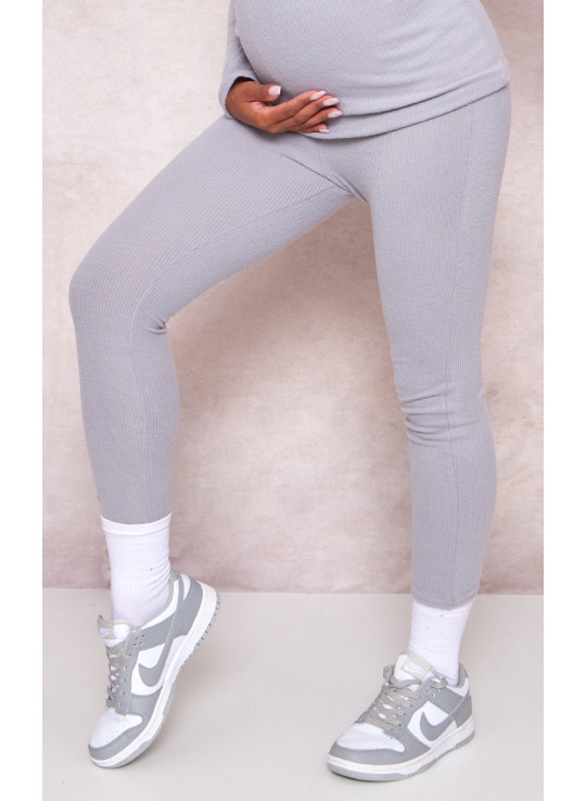  Сірі легінси в рубчик для вагітних