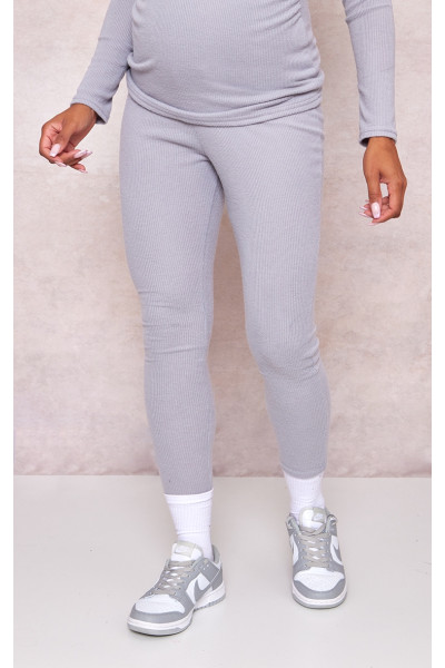  Сірі легінси в рубчик для вагітних