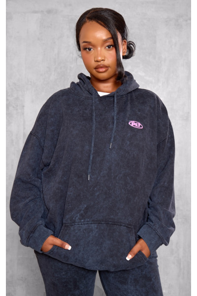 Плюс промита чорна плита з гасло з кислотою з пухирчастою балахоном