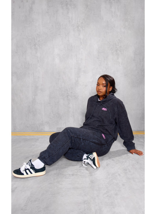 Плюс промита чорна плита з гасло з кислотою з пухирчастою балахоном