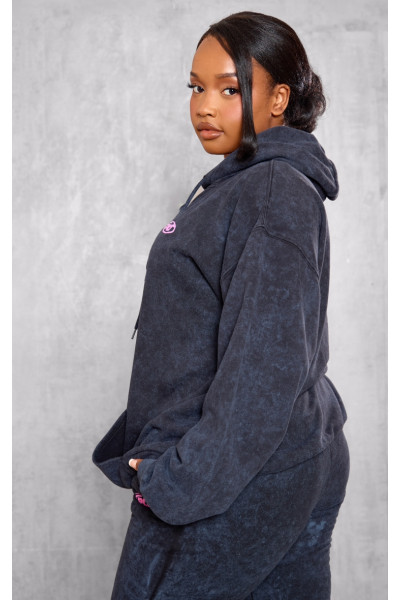 Плюс промита чорна плита з гасло з кислотою з пухирчастою балахоном